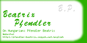 beatrix pfendler business card